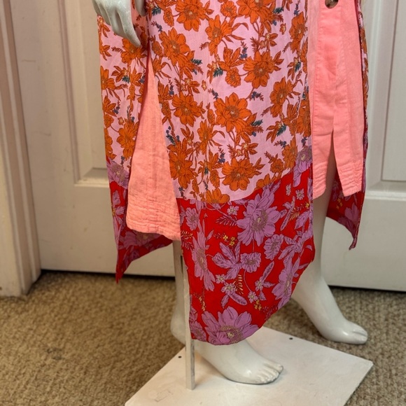 Jessica Simpson Floral Orange and Pink Kimono One Size,  E1. - Picture 5 of 15
